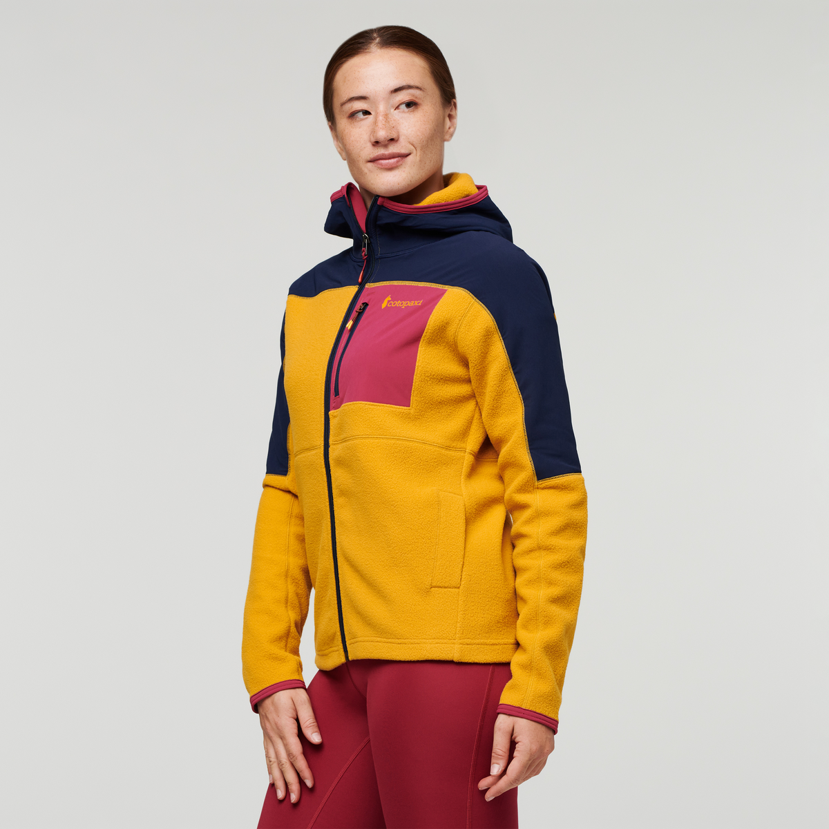 Abrazo Hooded Full Zip Fleece Jacket Women's black - Image 10
