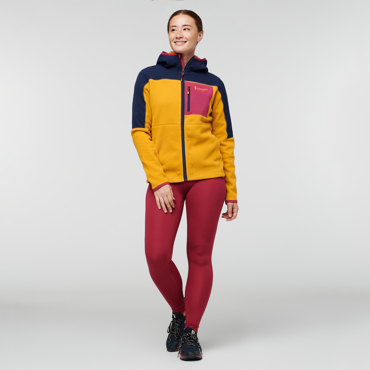 Abrazo Hooded Full Zip Fleece Jacket Women's black - Image 9
