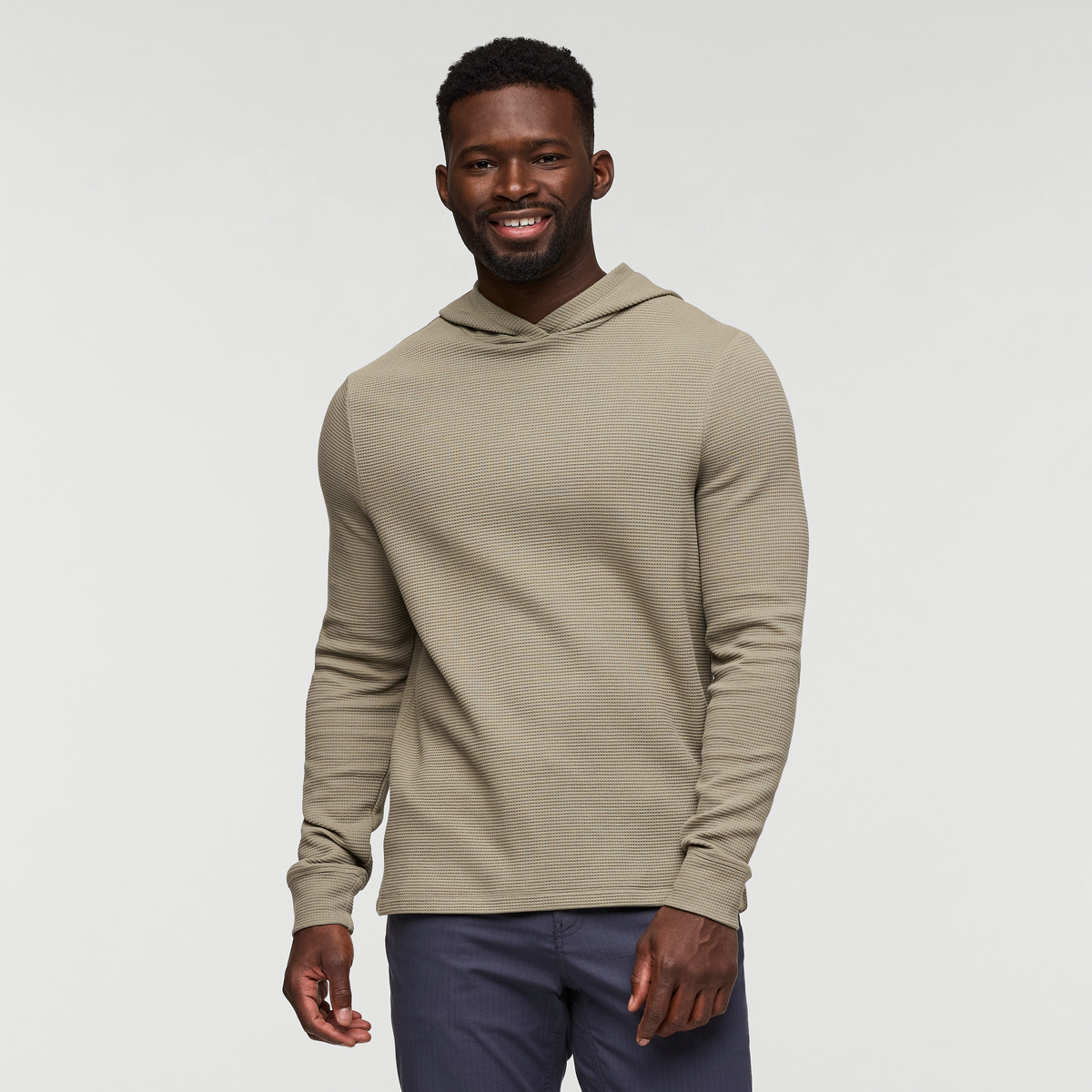 Atajo Long Sleeve Waffle Hoodie Men's