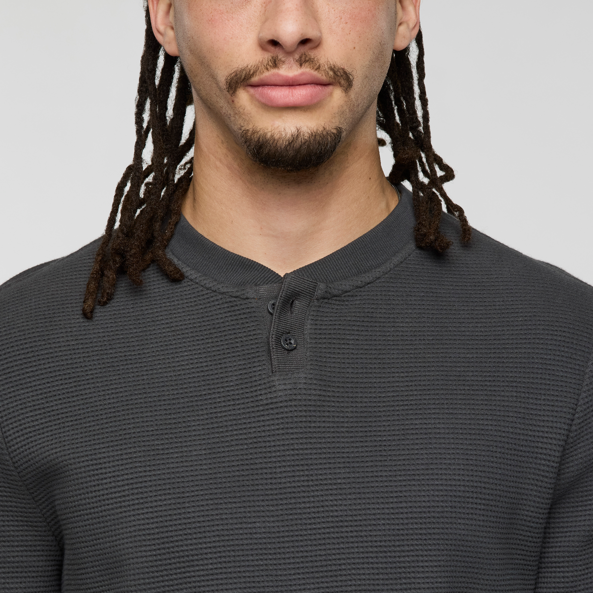 Atajo Long Sleeve Waffle Henley Men's - Image 12