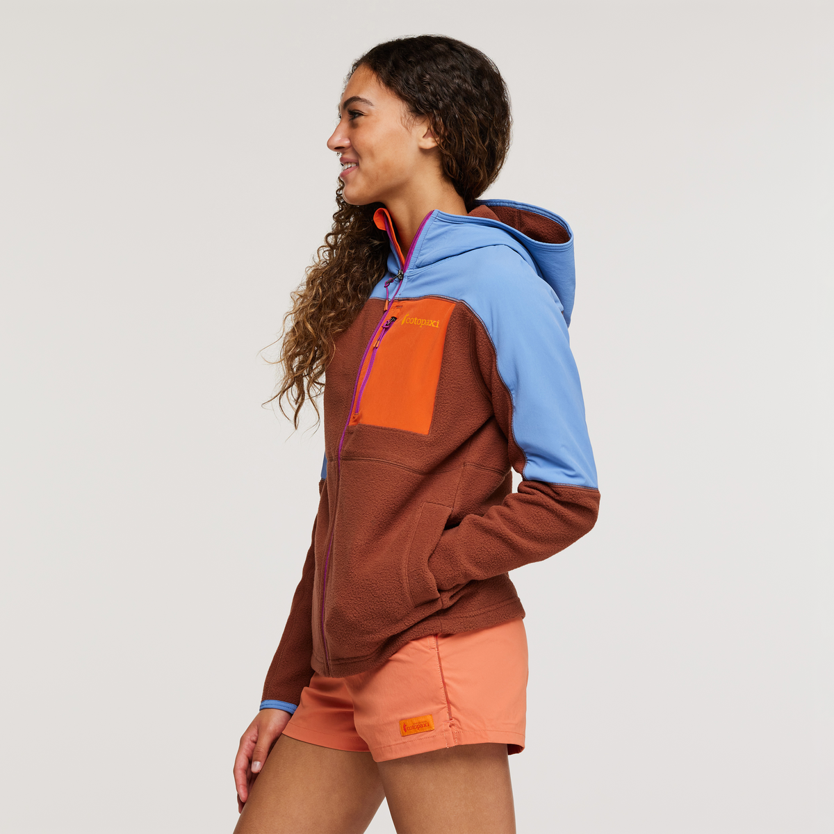 Abrazo Hooded Full Zip Fleece Jacket Women's black - Image 3