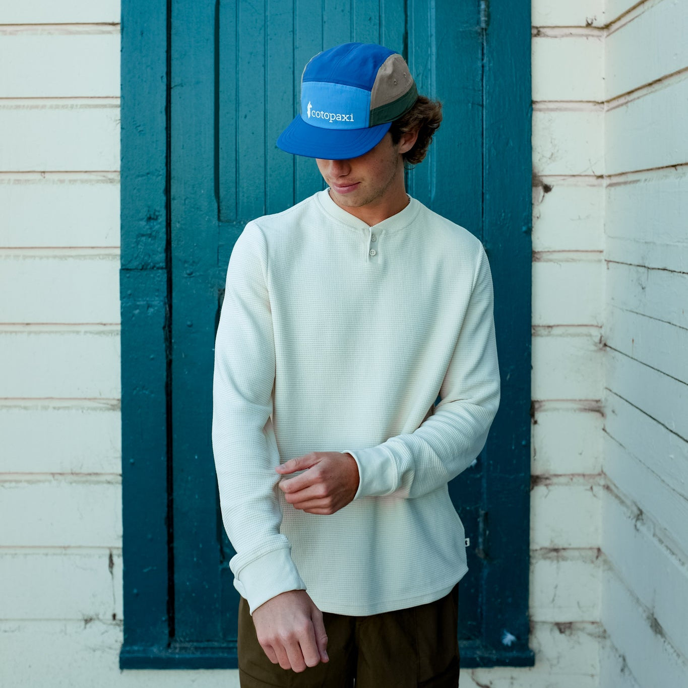 Atajo Long Sleeve Waffle Henley Men's - Image 15