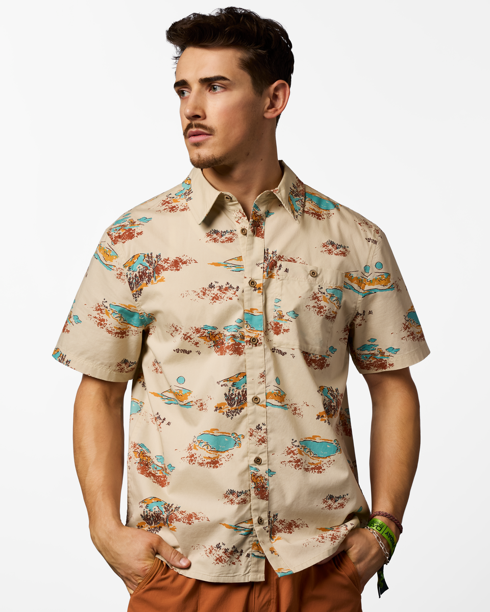 Estival Button Up Shirt Print Men's